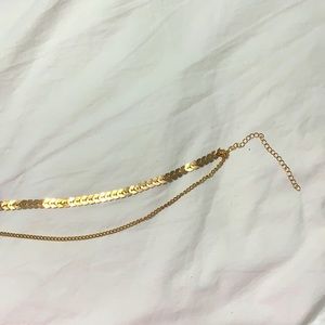layered gold necklace